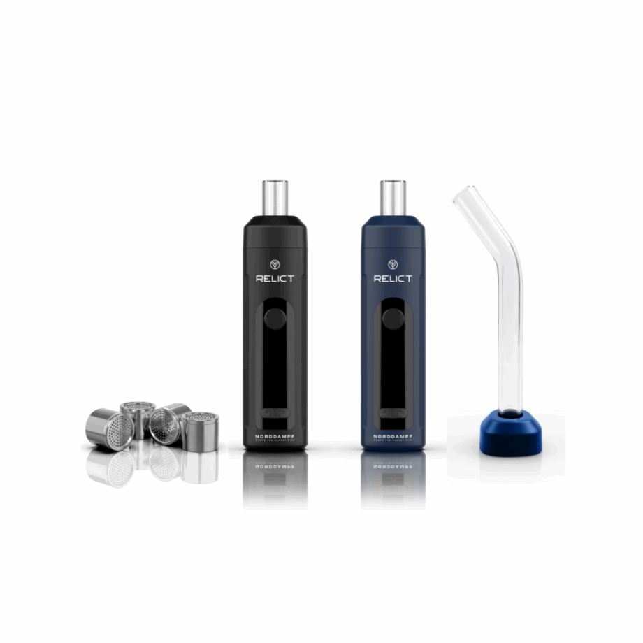 Norddampf Relict Vaporizer + Curved Glasmundstück + 4 Dosierungskapseln