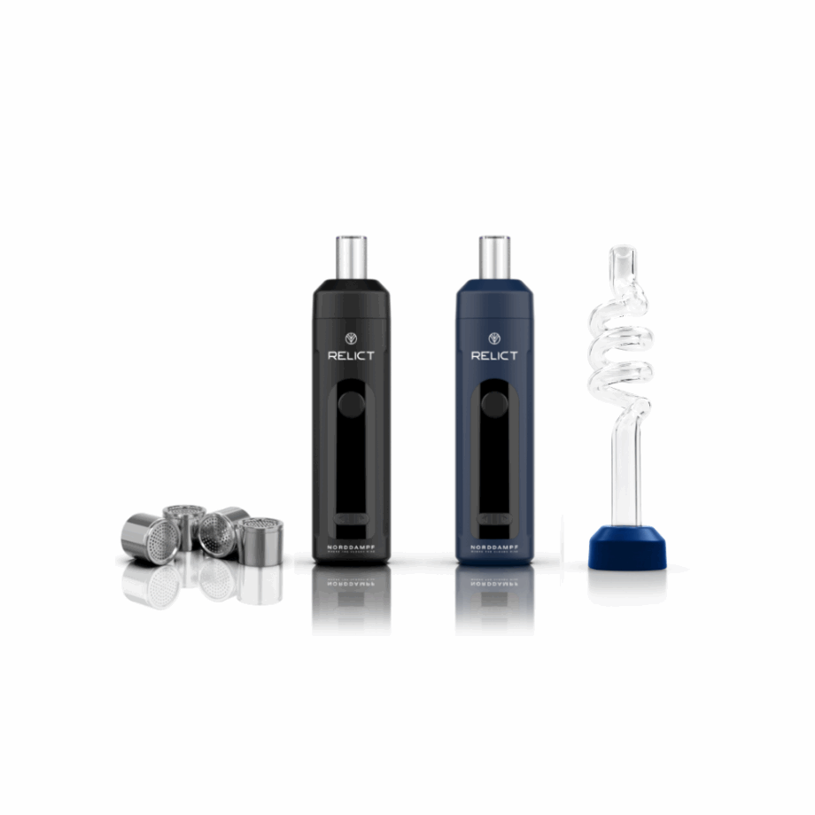 Norddampf Relict Vaporizer + Spiral Glasmundstück + 4 Dosierkapseln