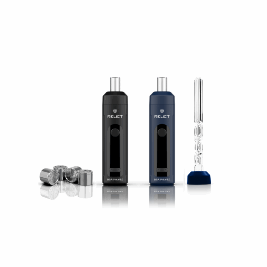 Norddampf Relict Vaporizer + Twisted Glass Mouthpiece + 4 Dosing Capsules