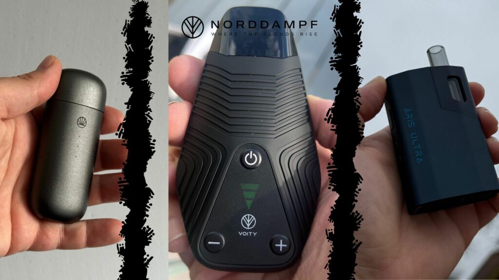 Drei tragbare Vaporizer von Norddampf – kompakte Modelle für diskretes Verdampfen