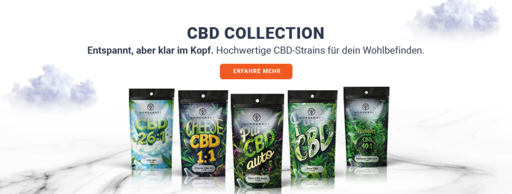 CBD Collection Banner mit CBD Samen Beutel