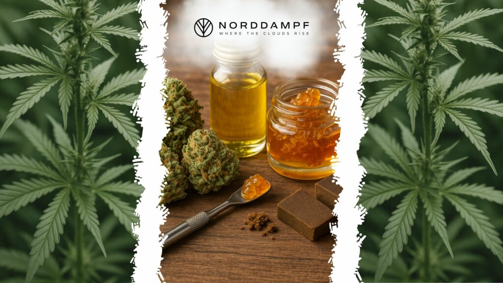 Verschiedene Cannabis Produkte