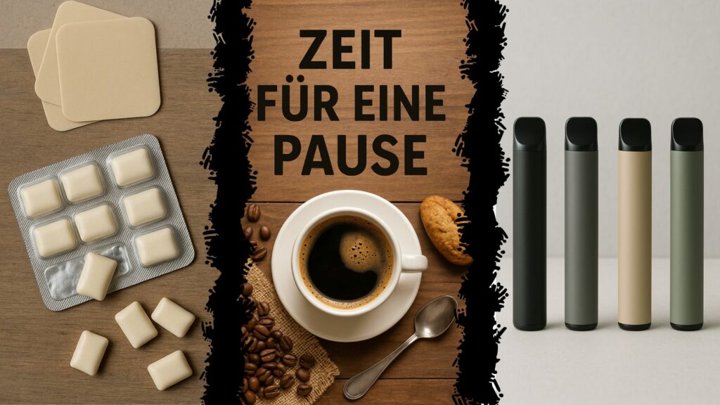 Alternativen zum Dampfen: Nikotinpflaster, Kaugummis, lokale Einweg-Vapes – oder gönn dir einfach mal eine Pause