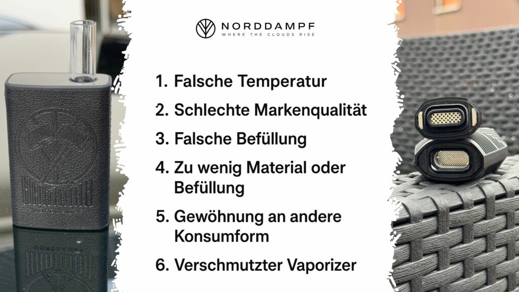 Die häufigsten Ursachen, warum dein Vaporizer nicht funktioniert