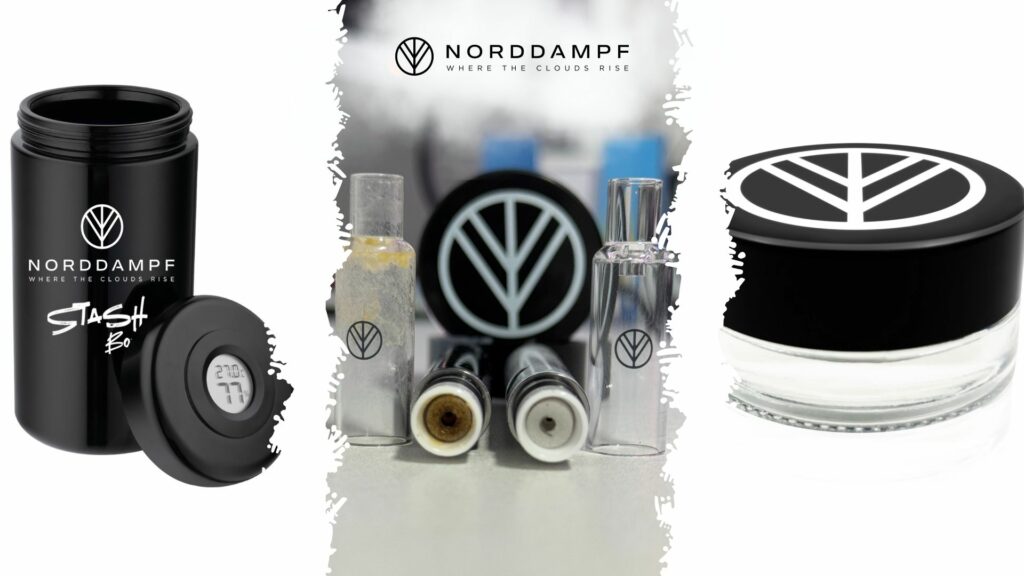 Norddampf Stashbox, Extrakt Jar und Dab Pen