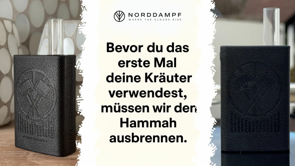 Du musst den Vaporizer erst mal ausbrennen, bevor du ihn verwendest