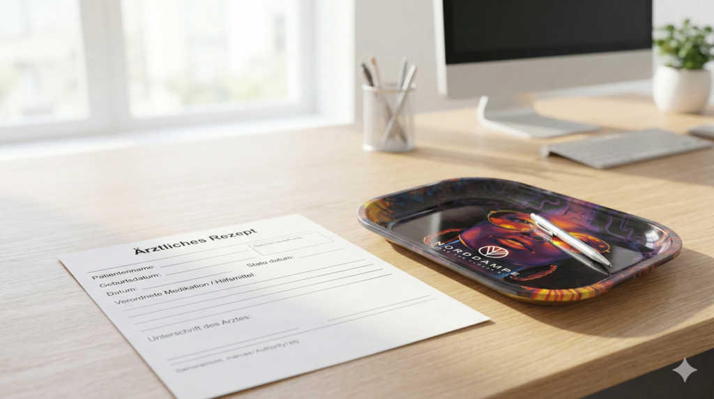 Cannabisrezept online beantragen mit dem Rollingtray von Norddampf