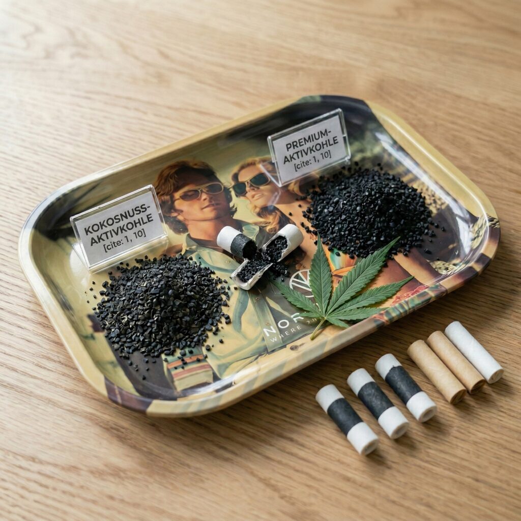 Aktivkohlefilter Inhalt, Kokosnusskaktivkohle vs. Premiumaktivkohle, Jointtips