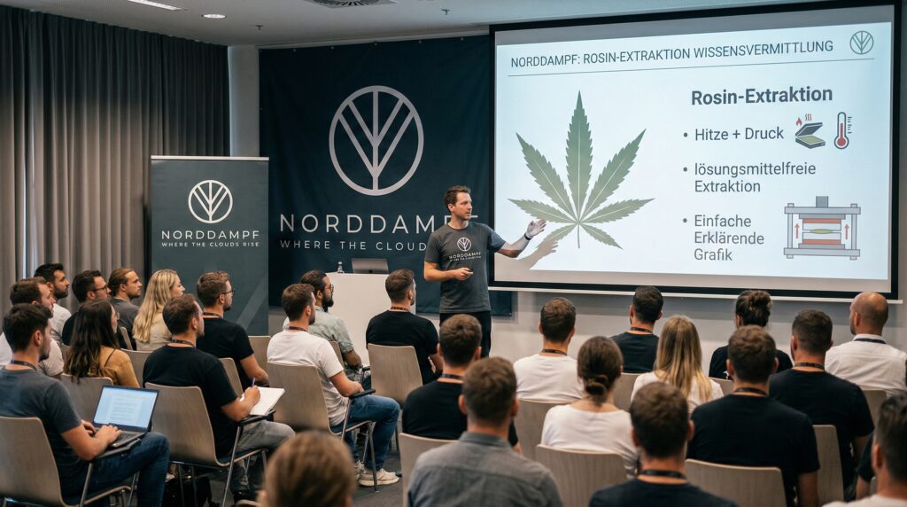 Eine Aufklärungsveranstaltung von Norddampf über Cannabis und Extrakte