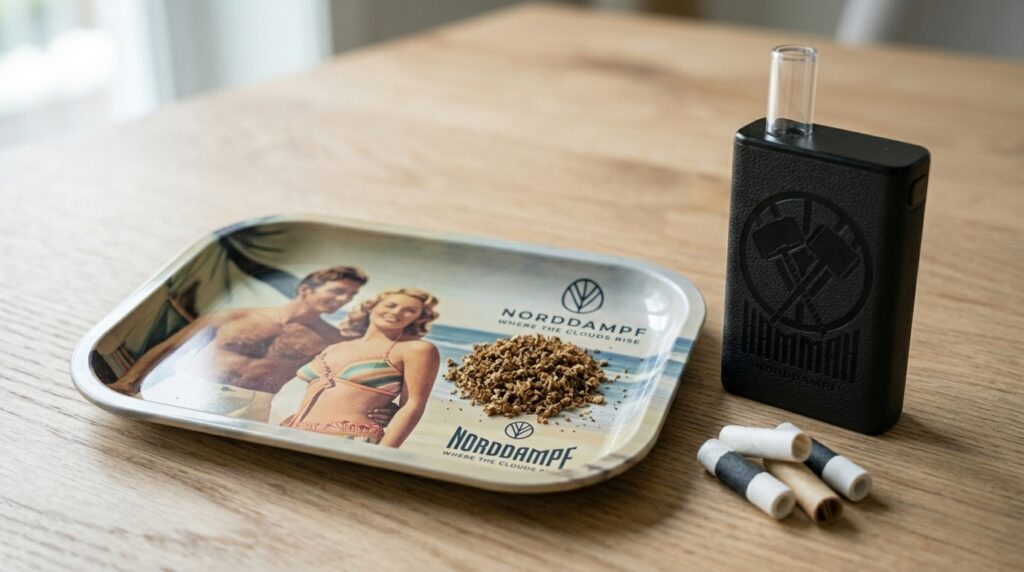 Hammah Vaporizer mit Norddampf Rollingtray und AVB zum wiederverwenden