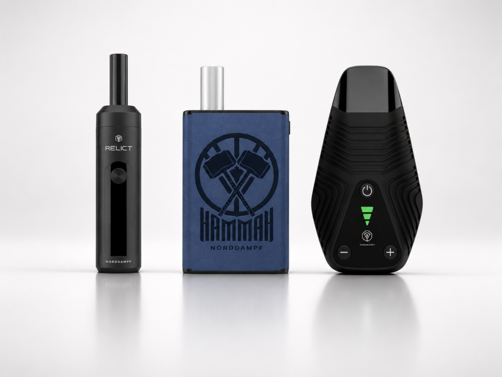 Three " Norddampf" vaporizers side by side