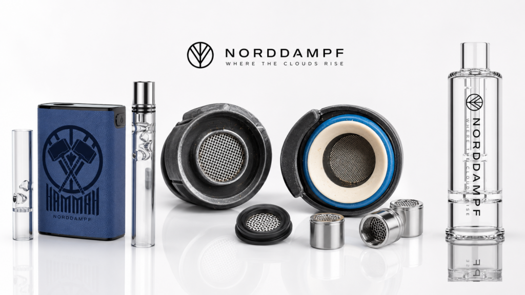 Norddampf set consisting of a vaporizer and its components
