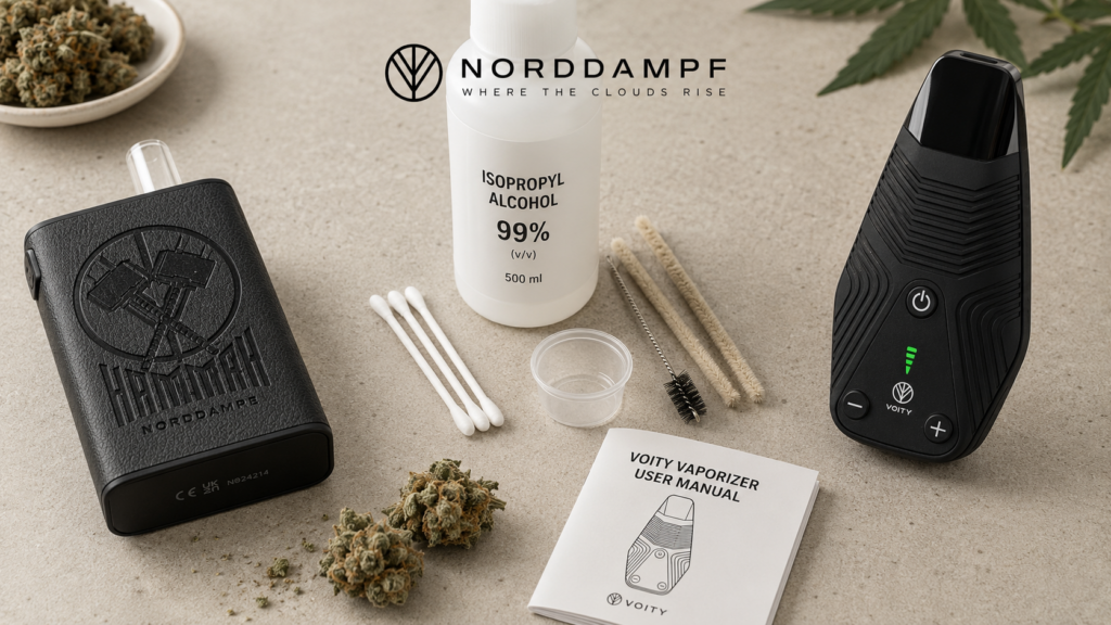A cleaning kit for the Norddampf vaporizer